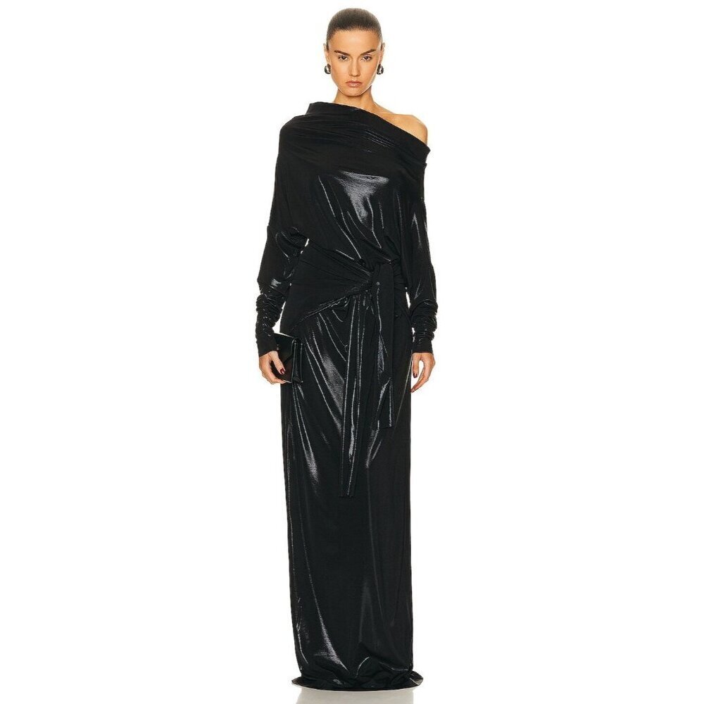 NORMA KAMALI Four Sleeve All In One Gown Black Womens Size XS34